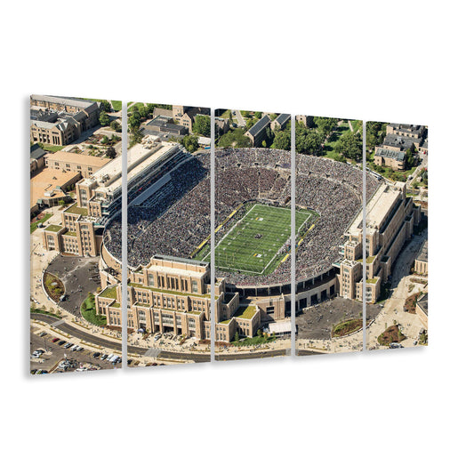 Notre Dame Football Stadium, Stadium Canvas, Sport Art, 5 Panel B, Extra Large Canvas, Canvas Print Wall Art