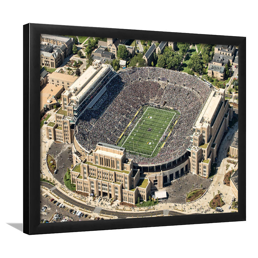 Notre Dame Football Stadium, Stadium Canvas, Sport Art, Gift for him, Framed Art Print Wall Decor, Picture Framed
