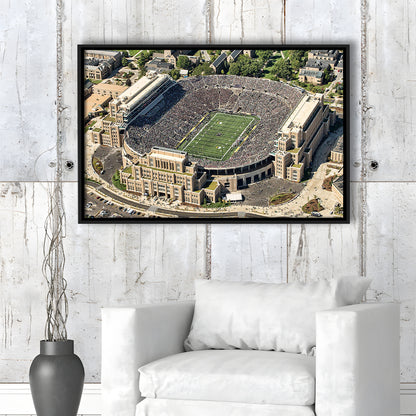 Notre Dame Football Stadium, Stadium Canvas, Sport Art, Framed Canvas Print Wall Art, Floating Frame