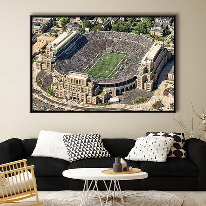 Notre Dame Football Stadium, Stadium Canvas, Sport Art, Framed Canvas Print Wall Art, Floating Frame