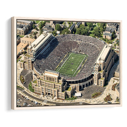 Notre Dame Football Stadium, Stadium Canvas, Sport Art, Framed Canvas Print Wall Art, Floating Frame