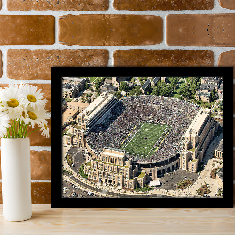 Notre Dame Football Stadium, Stadium Canvas, Sport Art, Gift for him, Framed Art Print Wall Decor, Picture Framed