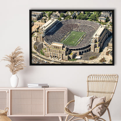 Notre Dame Football Stadium, Stadium Canvas, Sport Art, Framed Canvas Print Wall Art, Floating Frame