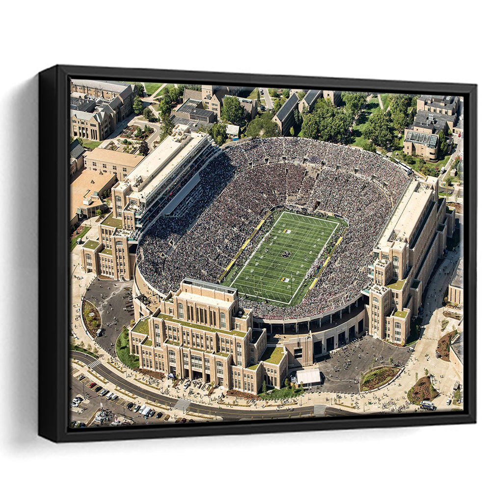 Notre Dame Football Stadium, Stadium Canvas, Sport Art, Framed Canvas Print Wall Art, Floating Frame