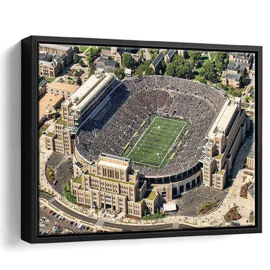 Notre Dame Football Stadium, Stadium Canvas, Sport Art, Framed Canvas Print Wall Art, Floating Frame