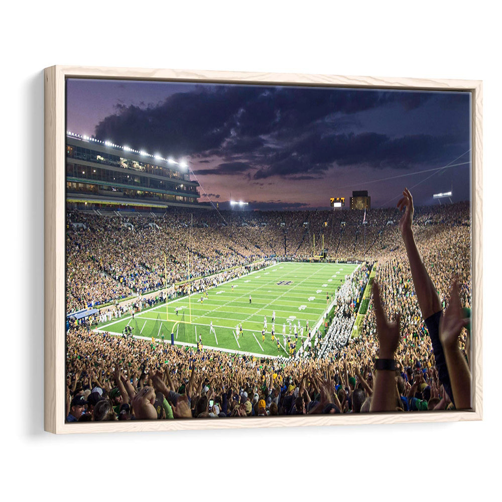 Notre Dame Stadium, Stadium Canvas, Sport Art, Framed Canvas Print Wall Art, Floating Frame