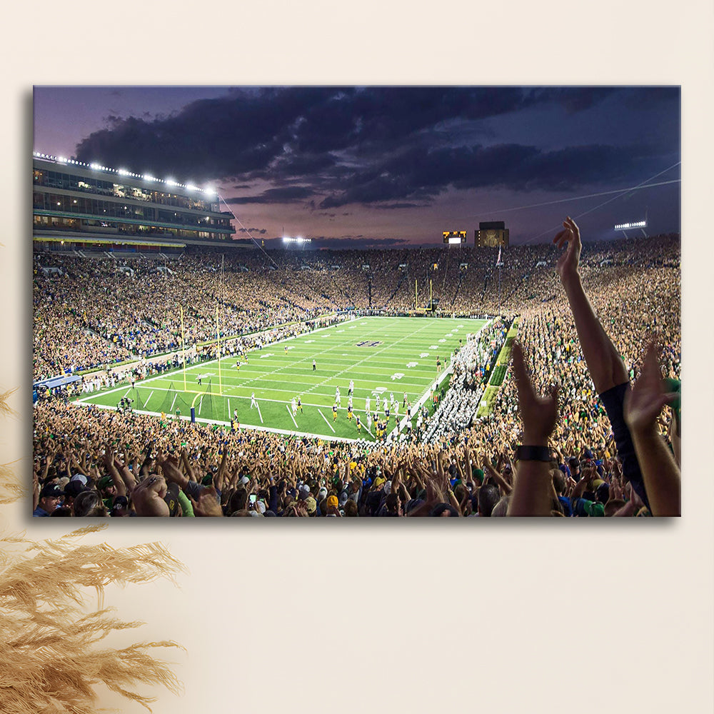 Notre Dame Stadium, Stadium Canvas, Sport Art, Gift for him, Man Cave Decor, Art Print, Canvas Print Wall Art