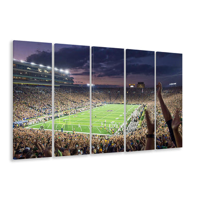 Notre Dame Stadium, Stadium Canvas, Sport Art, 5 Panel B, Extra Large Canvas, Canvas Print Wall Art