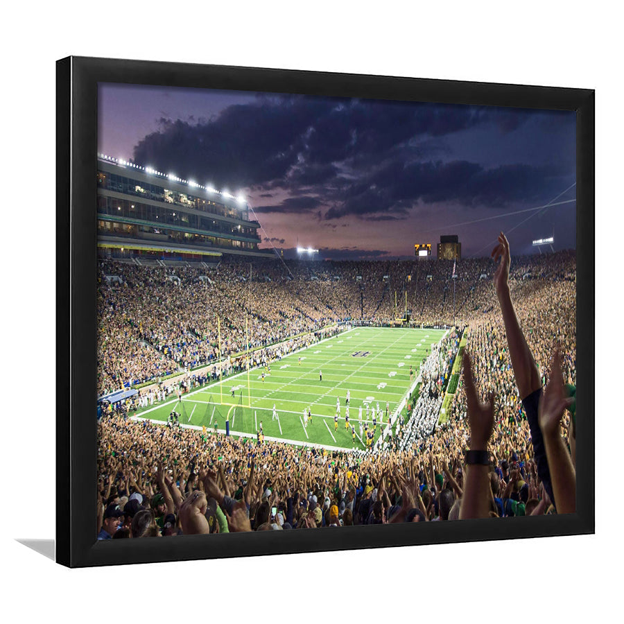 Notre Dame Stadium, Stadium Canvas, Sport Art, Gift for him, Framed Art Print Wall Decor, Picture Framed