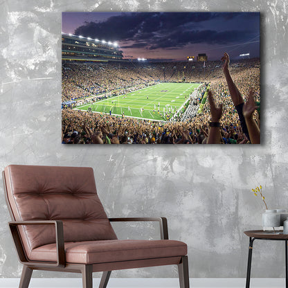 Notre Dame Stadium, Stadium Canvas, Sport Art, Gift for him, Man Cave Decor, Art Print, Canvas Print Wall Art