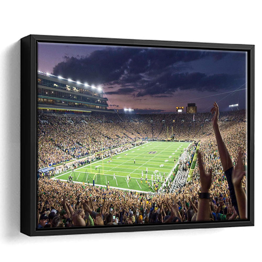 Notre Dame Stadium, Stadium Canvas, Sport Art, Framed Canvas Print Wall Art, Floating Frame