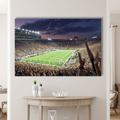 Notre Dame Stadium, Stadium Canvas, Sport Art, Gift for him, Man Cave Decor, Art Print, Canvas Print Wall Art