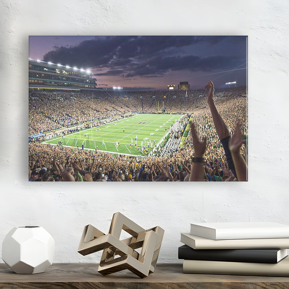 Notre Dame Stadium, Stadium Canvas, Sport Art, Gift for him, Man Cave Decor, Art Print, Canvas Print Wall Art