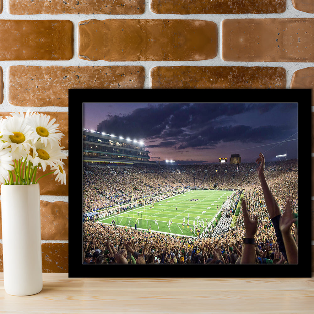 Notre Dame Stadium, Stadium Canvas, Sport Art, Gift for him, Framed Art Print Wall Decor, Picture Framed