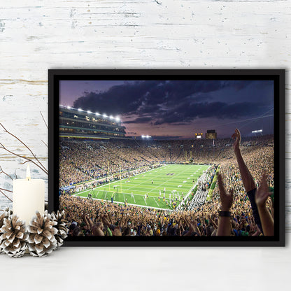 Notre Dame Stadium, Stadium Canvas, Sport Art, Framed Canvas Print Wall Art, Floating Frame