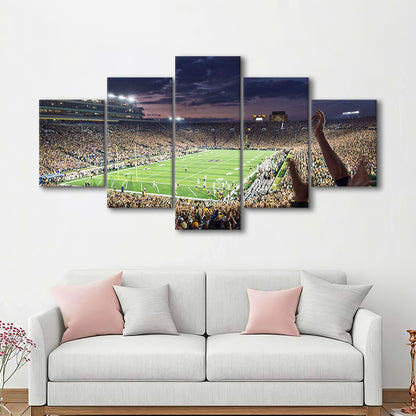 Notre Dame Stadium, Stadium Canvas, Sport Art, Gift for him, 5 Panel, Large Canvas, Canvas Print Wall Art