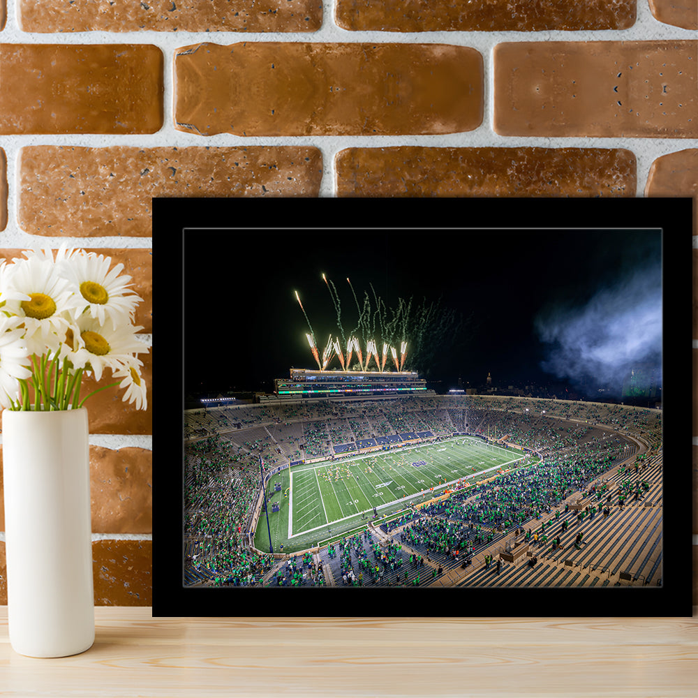 Notre Dame Students, Stadium Canvas, Sport Art, Gift for him, Framed Art Print Wall Decor, Picture Framed