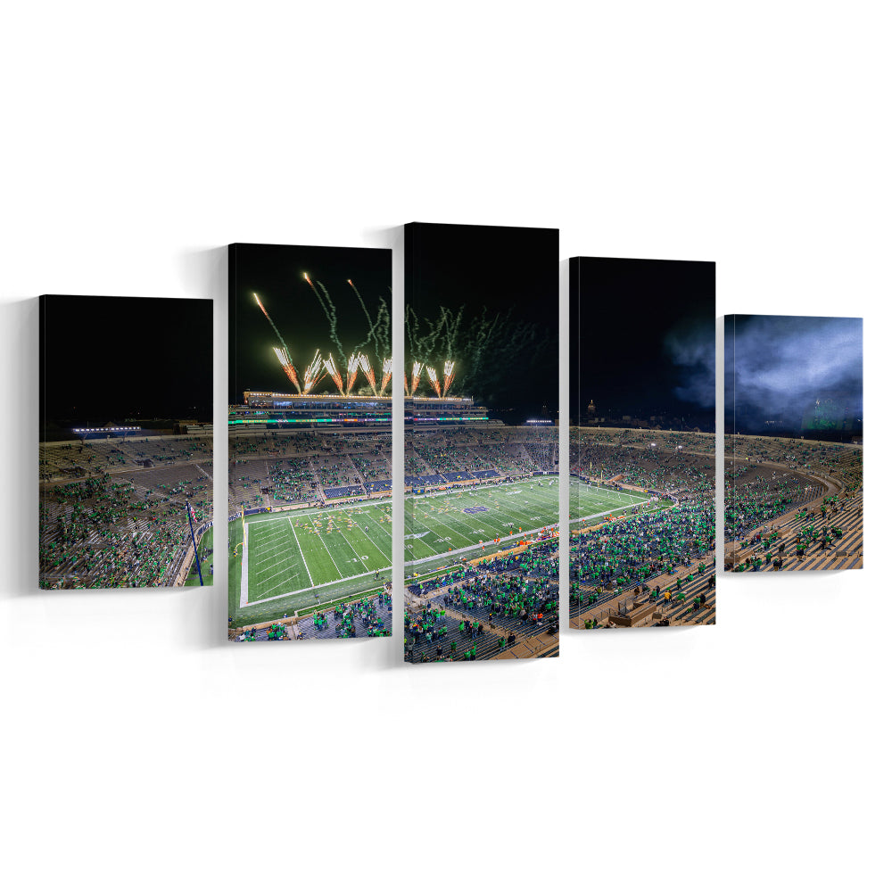 Notre Dame Students, Stadium Canvas, Sport Art, Gift for him, 5 Panel, Large Canvas, Canvas Print Wall Art