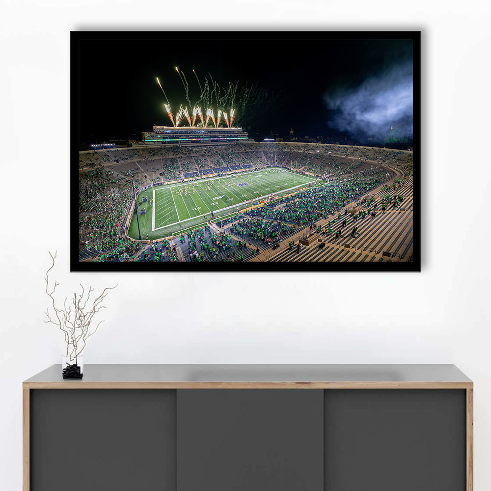 Notre Dame Students, Stadium Canvas, Sport Art, Gift for him, Framed Art Print Wall Decor, Picture Framed