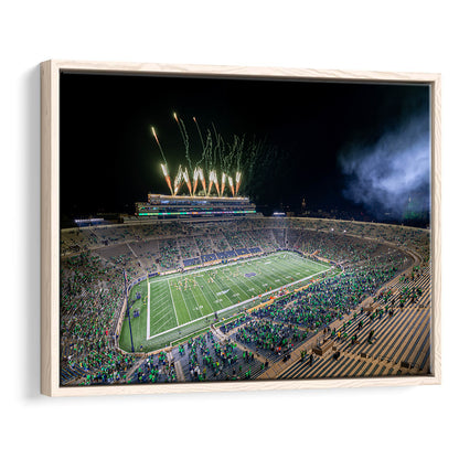 Notre Dame Students, Stadium Canvas, Sport Art, Framed Canvas Print Wall Art, Floating Frame