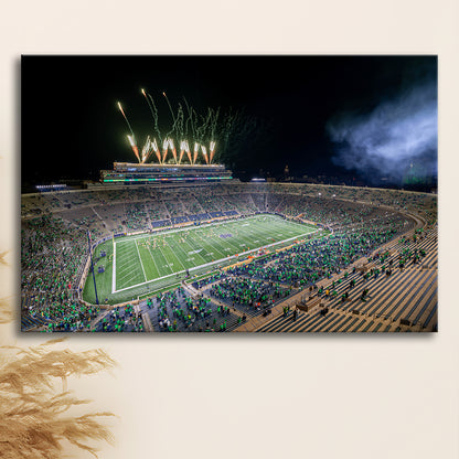 Notre Dame Students, Stadium Canvas, Sport Art, Gift for him, Man Cave Decor, Art Print, Canvas Print Wall Art