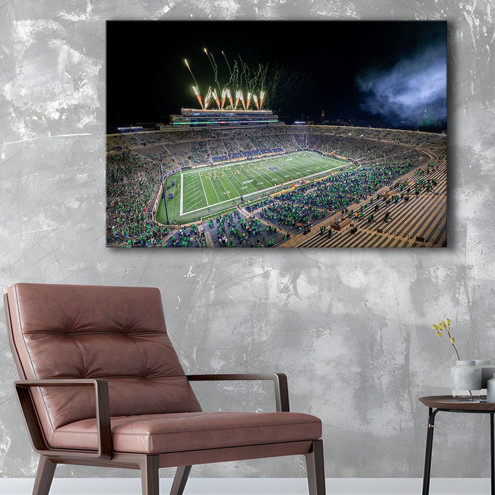 Notre Dame Students, Stadium Canvas, Sport Art, Gift for him, Man Cave Decor, Art Print, Canvas Print Wall Art