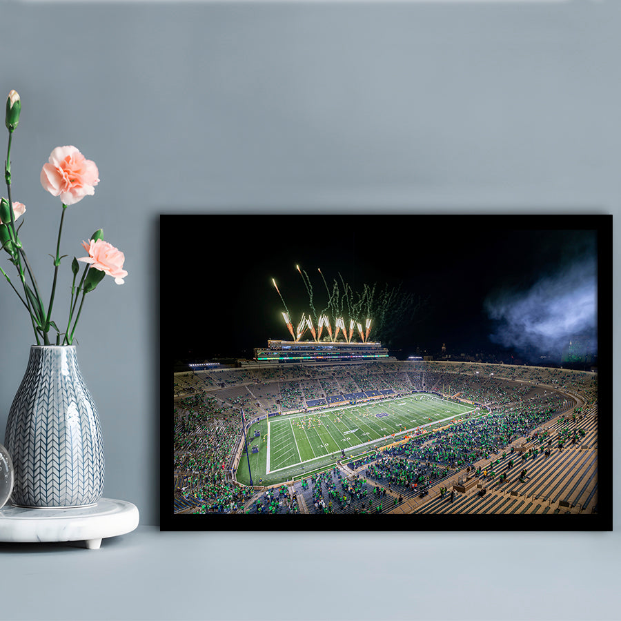 Notre Dame Students, Stadium Canvas, Sport Art, Gift for him, Framed Art Print Wall Decor, Picture Framed