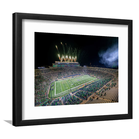 Notre Dame Students, Stadium Canvas, Sport Art, Gift for him, White Border Framed Art Print Wall Decor