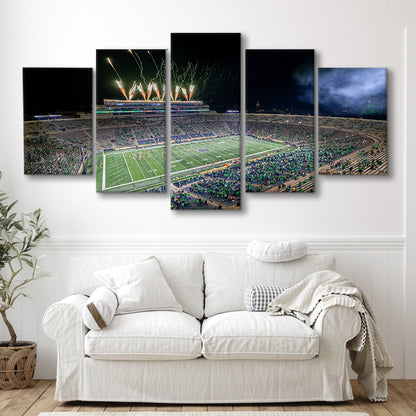 Notre Dame Students, Stadium Canvas, Sport Art, Gift for him, 5 Panel, Large Canvas, Canvas Print Wall Art