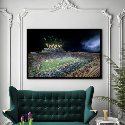 Notre Dame Students, Stadium Canvas, Sport Art, Gift for him, Framed Art Print Wall Decor, Picture Framed