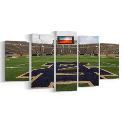 Notre Dame football Game, Stadium Canvas, Sport Art, Gift for him, 5 Panel, Large Canvas, Canvas Print Wall Art