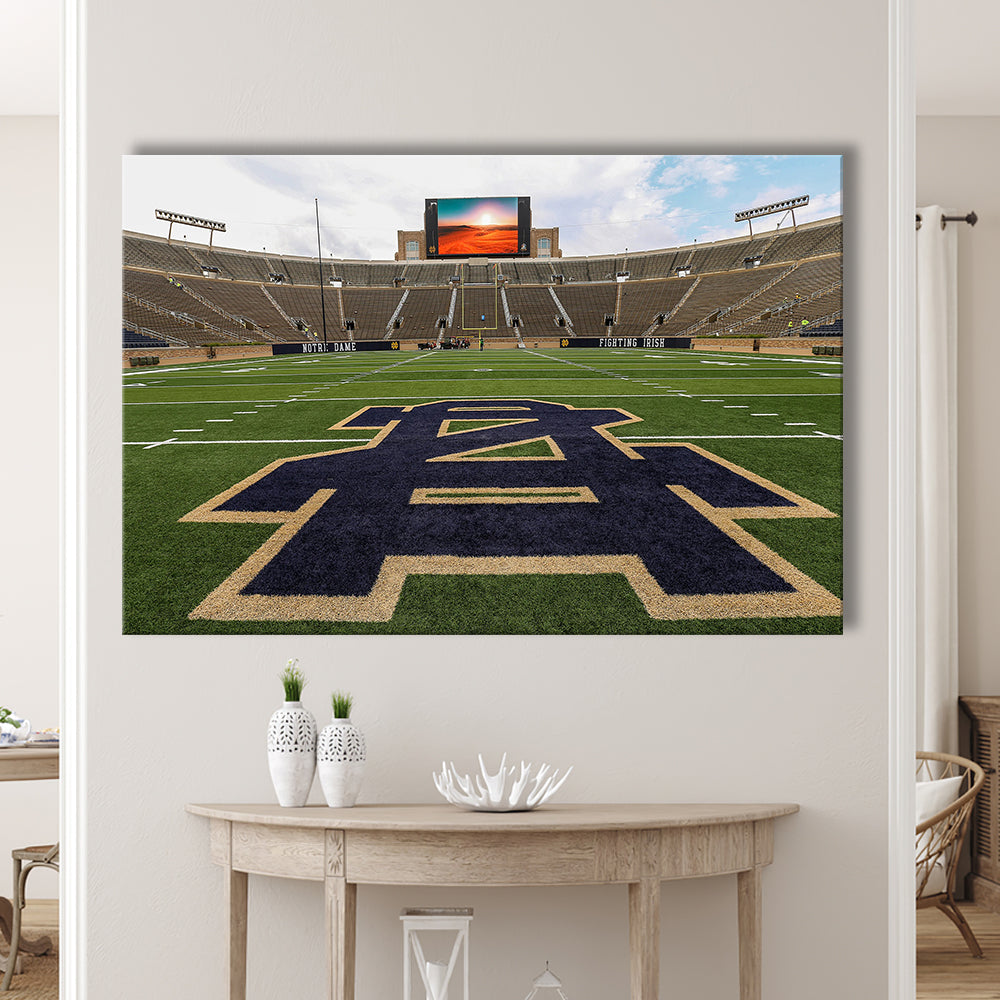 Notre Dame football Game, Stadium Canvas, Sport Art, Gift for him, Man Cave Decor, Art Print, Canvas Print Wall Art
