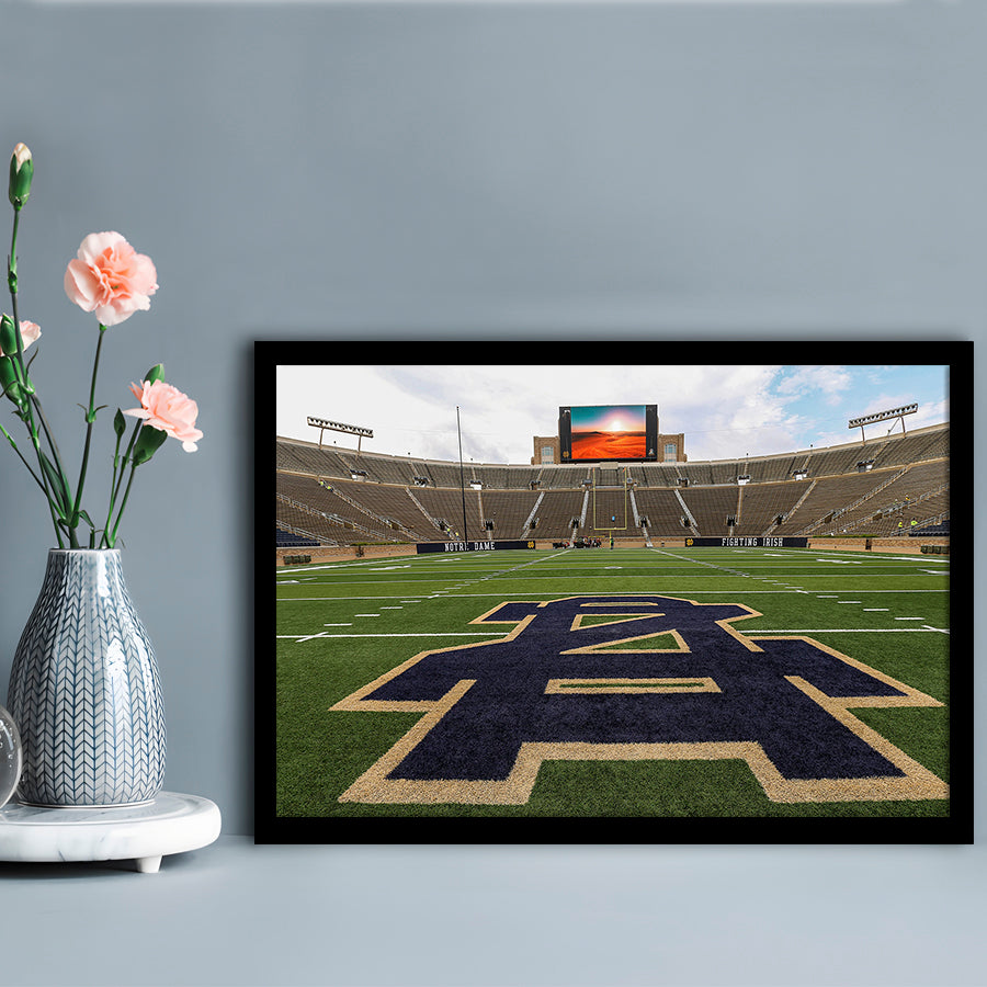 Notre Dame football Game, Stadium Canvas, Sport Art, Gift for him, Framed Art Print Wall Decor, Picture Framed
