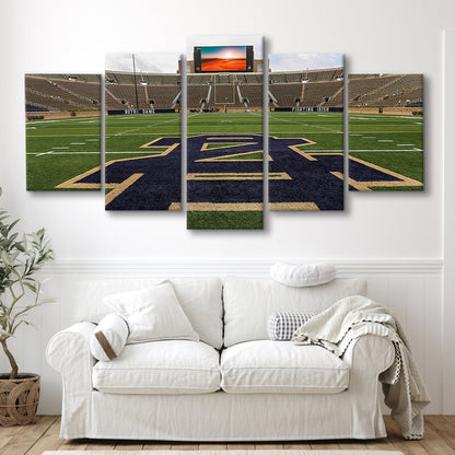 Notre Dame football Game, Stadium Canvas, Sport Art, Gift for him, 5 Panel, Large Canvas, Canvas Print Wall Art