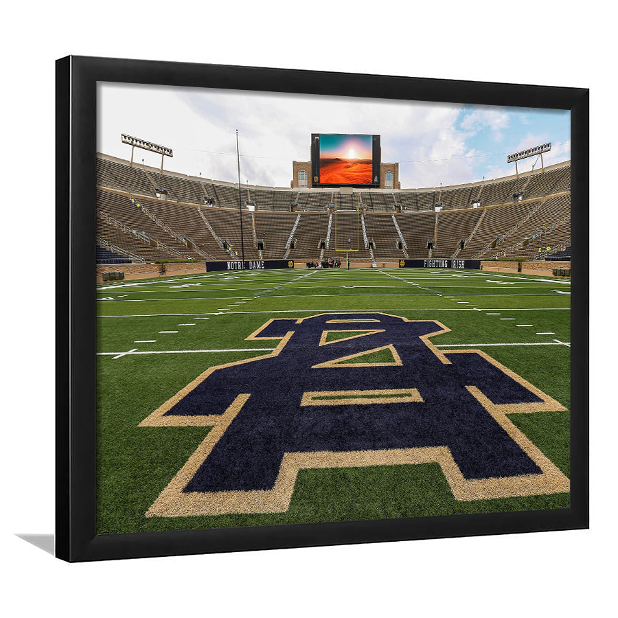 Notre Dame football Game, Stadium Canvas, Sport Art, Gift for him, Framed Art Print Wall Decor, Picture Framed