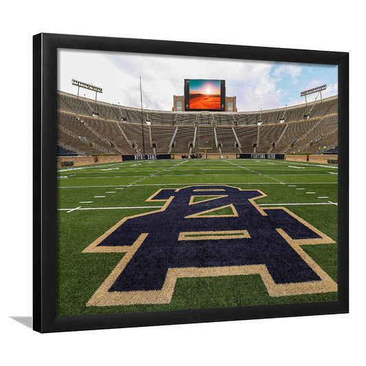 Notre Dame football Game, Stadium Canvas, Sport Art, Gift for him, Framed Art Print Wall Decor, Picture Framed