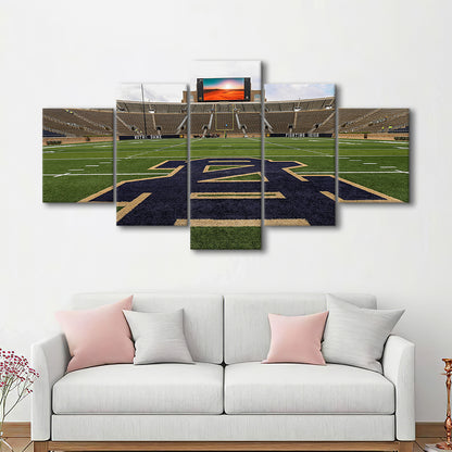 Notre Dame football Game, Stadium Canvas, Sport Art, Gift for him, 5 Panel, Large Canvas, Canvas Print Wall Art