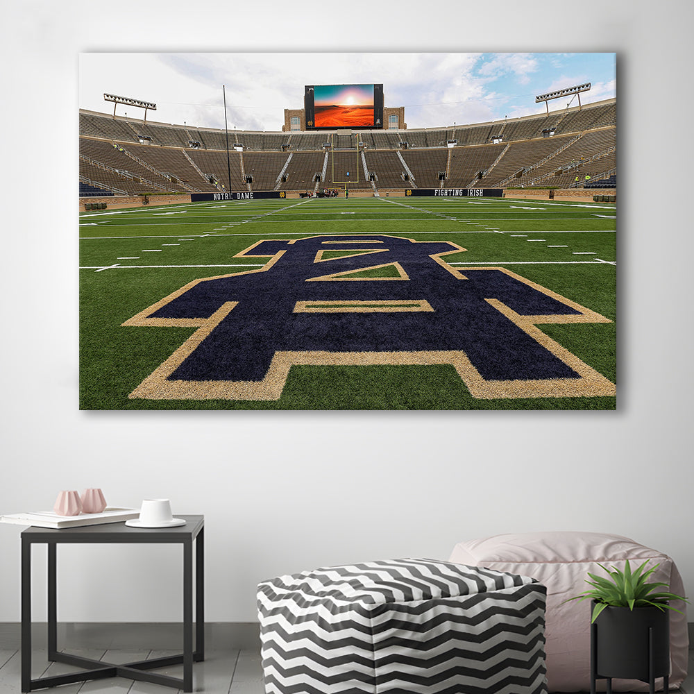 Notre Dame football Game, Stadium Canvas, Sport Art, Gift for him, Man Cave Decor, Art Print, Canvas Print Wall Art