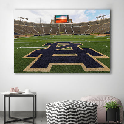 Notre Dame football Game, Stadium Canvas, Sport Art, Gift for him, Man Cave Decor, Art Print, Canvas Print Wall Art