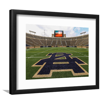 Notre Dame football Game, Stadium Canvas, Sport Art, Gift for him, White Border Framed Art Print Wall Decor