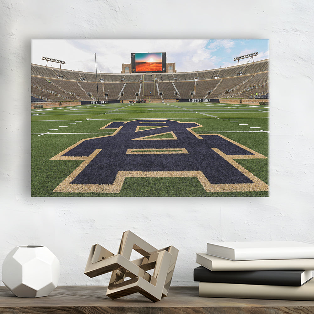 Notre Dame football Game, Stadium Canvas, Sport Art, Gift for him, Man Cave Decor, Art Print, Canvas Print Wall Art