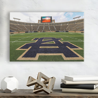 Notre Dame football Game, Stadium Canvas, Sport Art, Gift for him, Man Cave Decor, Art Print, Canvas Print Wall Art