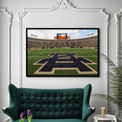 Notre Dame football Game, Stadium Canvas, Sport Art, Gift for him, Framed Art Print Wall Decor, Picture Framed