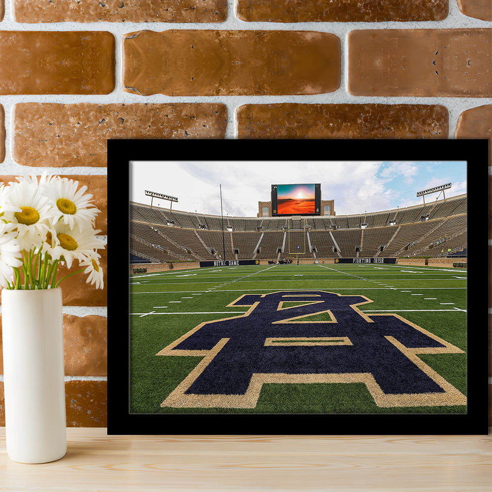 Notre Dame football Game, Stadium Canvas, Sport Art, Gift for him, Framed Art Print Wall Decor, Picture Framed