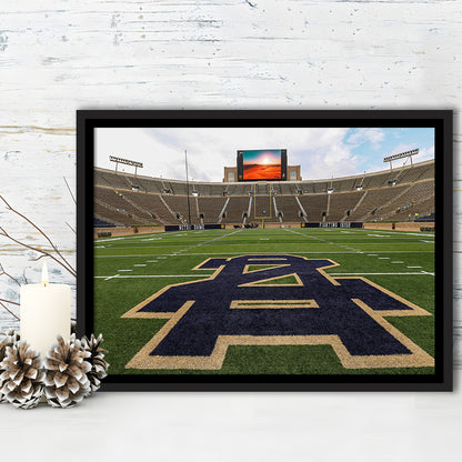Notre Dame football Game, Stadium Canvas, Sport Art, Framed Canvas Print Wall Art, Floating Frame