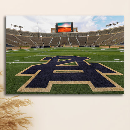 Notre Dame football Game, Stadium Canvas, Sport Art, Gift for him, Man Cave Decor, Art Print, Canvas Print Wall Art