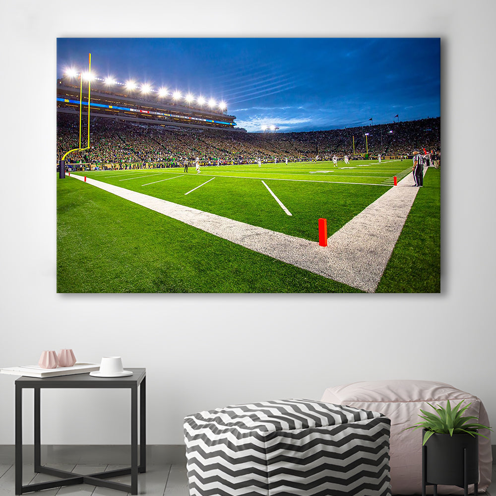 Notredame Stadium, Stadium Canvas, Sport Art, Gift for him, Man Cave Decor, Art Print, Canvas Print Wall Art