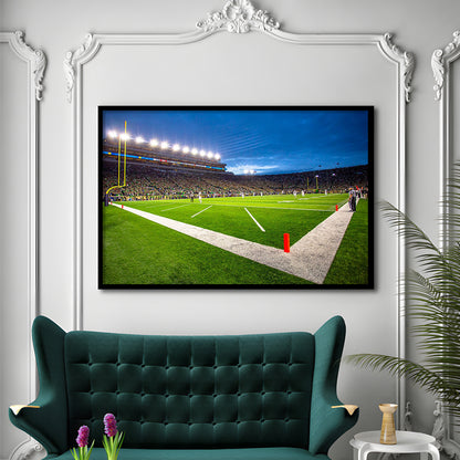 Notredame Stadium, Stadium Canvas, Sport Art, Gift for him, Framed Art Print Wall Decor, Picture Framed