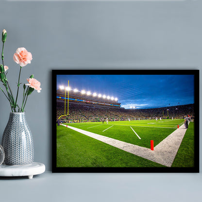Notredame Stadium, Stadium Canvas, Sport Art, Gift for him, Framed Art Print Wall Decor, Picture Framed