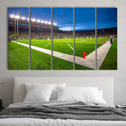 Notredame Stadium, Stadium Canvas, Sport Art, 5 Panel B, Extra Large Canvas, Canvas Print Wall Art